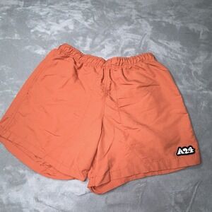 A24 Films Outdoor Shorts Drawstrings Embroidered Logo Men's orange Medium